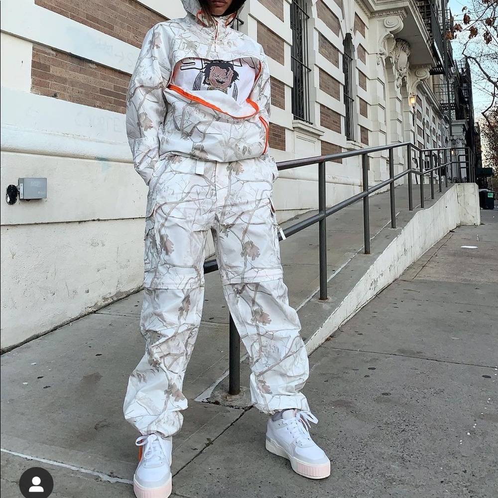 Frankie Collective white camo pants .